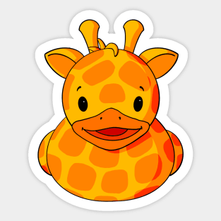 Giraffe Rubber Duck Sticker